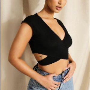 Wrap crop top